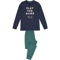 Slogan Print Cotton Pyjamas, 10-18 Years