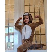 Fleece Hooded Lion Onesie