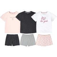 Pack of 3 Short Pyjamas in Organic Cotton, 10-18 Years