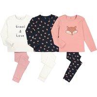 Pack of 3 Cotton Pyjamas, 3-14 Years