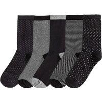 Pack of 5 Pairs of Crew Socks in Cotton Mix