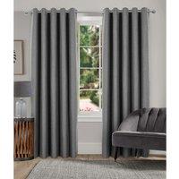 Faux Wool Soft Touch Blackout Lined Eyelet Curtains