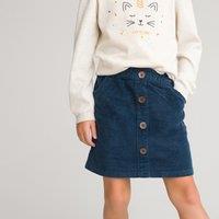 Cotton Corduroy Straight Skirt, 3-12 Years