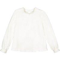 Cotton Ruffled T-Shirt with Long Sleeves, 3-12 Years