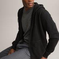 Cotton Mix Hoodie with Zip Fastening