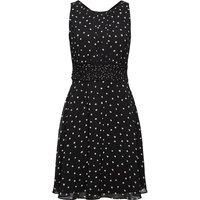 Printed Sleeveless Mini Dress with Crew Neck