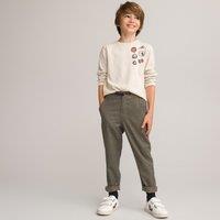 Houndstooth Check Straight Trousers, 3-12 Years