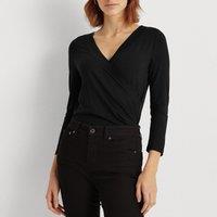 V-Neck T-Shirt with Long Sleeves