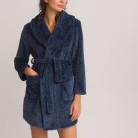 Embossed Fleece Bathrobe