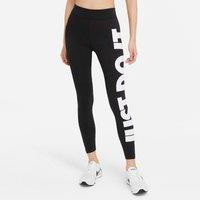 Slogan Print Sports Leggings in Cotton Mix