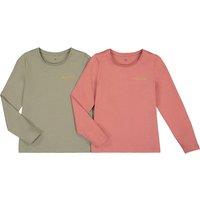 Pack of 2 T-Shirts with Slogan Print in Cotton