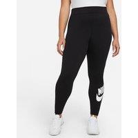 Cotton Mix Leggings with Logo Print and High Elasticated Waist