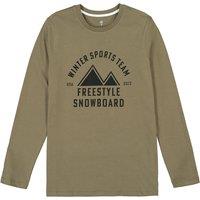 Printed Cotton T-Shirt with Long Sleeves, 10-18 Years