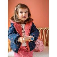 Recycled Reversible Padded Jacket with Hood, 3 Months-4 Years