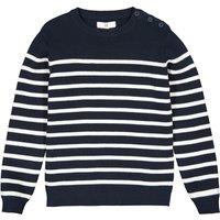 Les Signatures - Striped Organic Cotton Jumper in Fine Knit