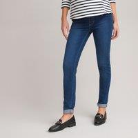 Skinny Maternity Jeans with High Waist in Organic Cotton, Length 27.5"