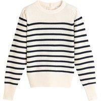 Marthe Breton Striped Jumper in Recycled Wool Mix with Puff Sleeves