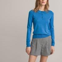 Fine Knit Polo Jumper