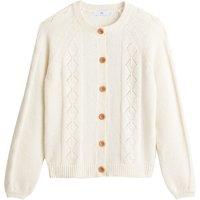 Recycled Buttoned Pointelle Cardigan