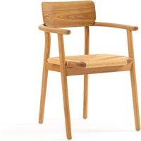 Pipo Solid Oak and Weaving Table Armchair