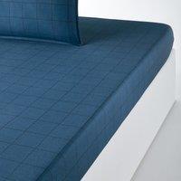 Monille Denim Checked 100% Washed Cotton Fitted Sheet