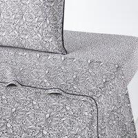 Leafbird Floral 100% Washed Cotton Flat Sheet