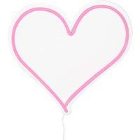 Neon Pink Heart Wall Light