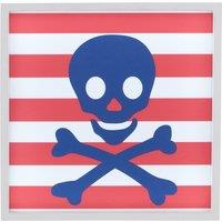 Pirate Skull on Stripe Background LED Light Box