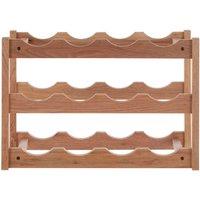 3-Tier Wine Rack in Walnut Wood