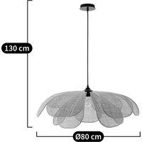 Lola 80cm Diameter Rattan Petal Ceiling Light