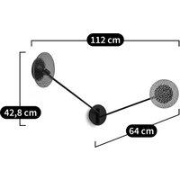 Palma Metal and Amber Glass Wall Lamp