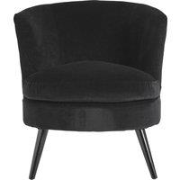 Cotton Velvet Plush Accent Chair with Birchwood Legs