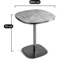 Lixfeld Black Marble & Metal Bistro Table