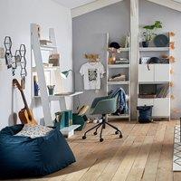 Domeno Wall-Mounted Ladder Painted Shelving Unit with Cupboards