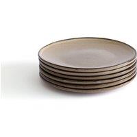 Set of 6 Onda Stoneware Dessert Plates