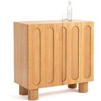 Cannelo Oak Veneered Bar Storage Cabinet