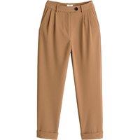 Recycled Pleat Front Trousers with High Waist, Length 26"