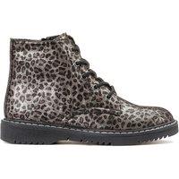 Kids Leopard Print Boots with Zip Fastening