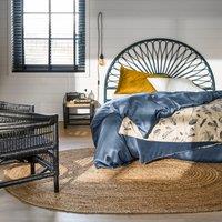 Automne Floral Linen, Cotton and Velvet Quilt