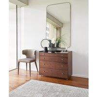 Noham Walnut and Amber Marble Chest of Drawers