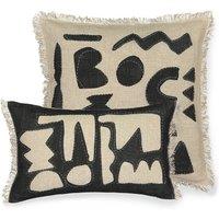 Sokobe Abstract Rectangular 100% Linen Cushion Cover