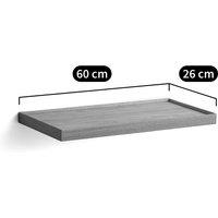 Tidder L60cm Walnut Wall Shelf