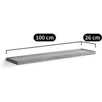 Tidder L100cm Walnut Veneer Wall Shelf