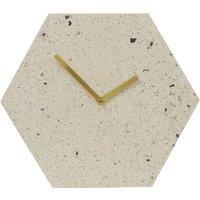 30cm Hexagon Stone Effect Wall Clock