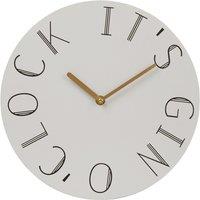 29cm Gin O'Clock Art Deco Wall Clock