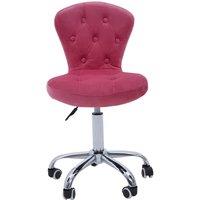 Velvet Button Backed Office Chair with Chrome Base