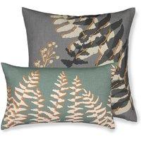 Fern Foliage Linen Cotton Blend Cushion Cover