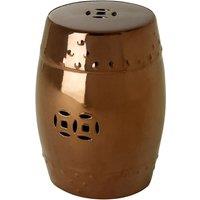 Metallic Finish Ceramic Table/Stool