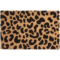 Leopard Print Coir Doormat