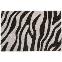 Zebra Print Coir Doormat